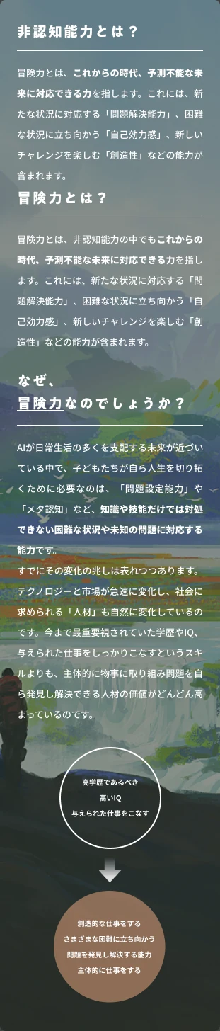 非認知能力を解説するモーダル
